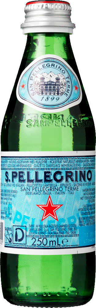 Mineralvand San Pellegrino med brus, glasflaske, 25 cl