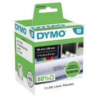 Adresseetiketter Dymo LabelWriter, 36 x 89 mm, 2 ruller a 26
